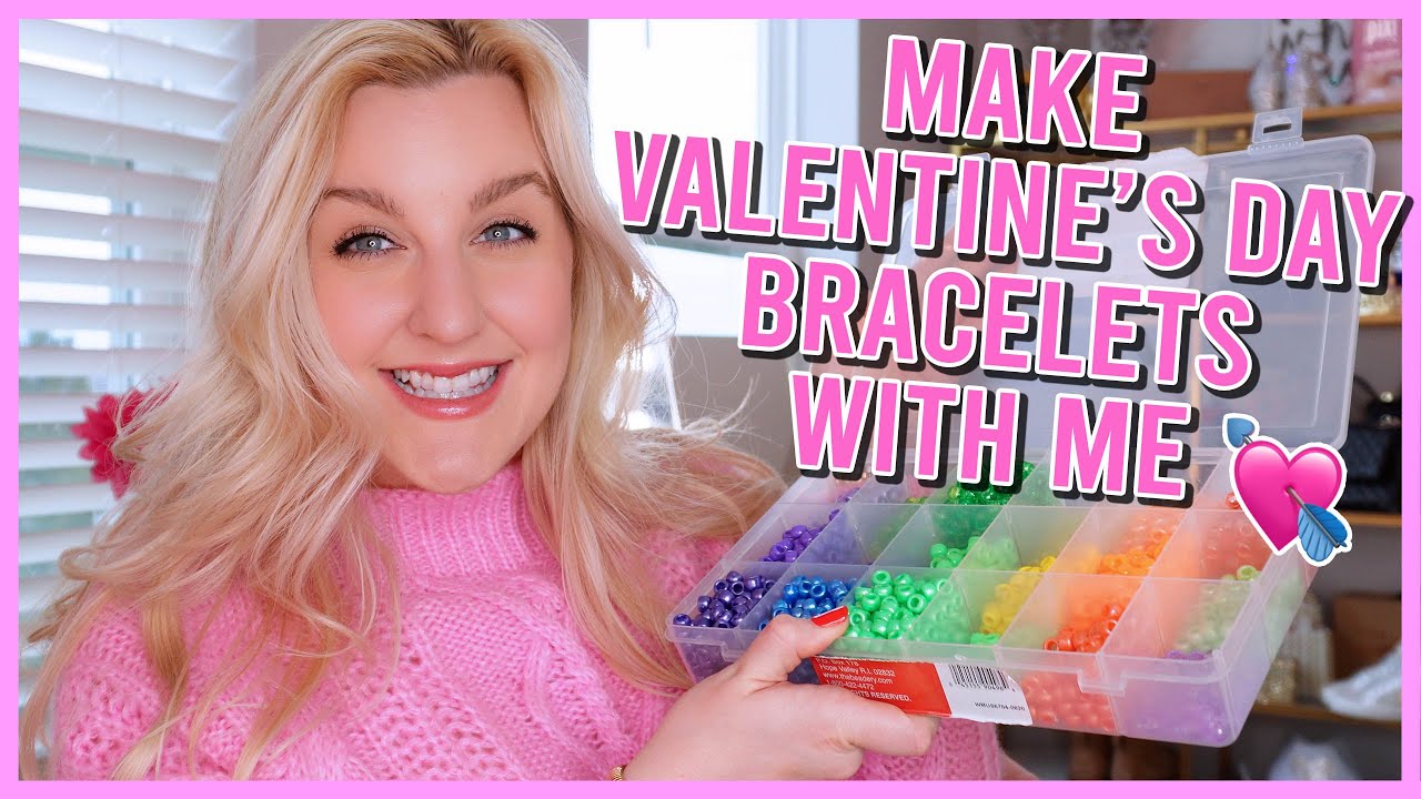 HOW TO MAKE VALENTINE'S DAY BEADED BRACELETS (& PACK AN ETSY ORDER WITH ME) || KellyPrepsterStudio