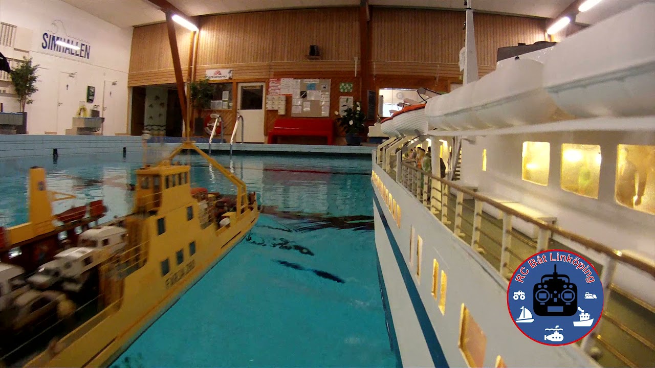 RC Båt Linköping körning Gullringens simhall