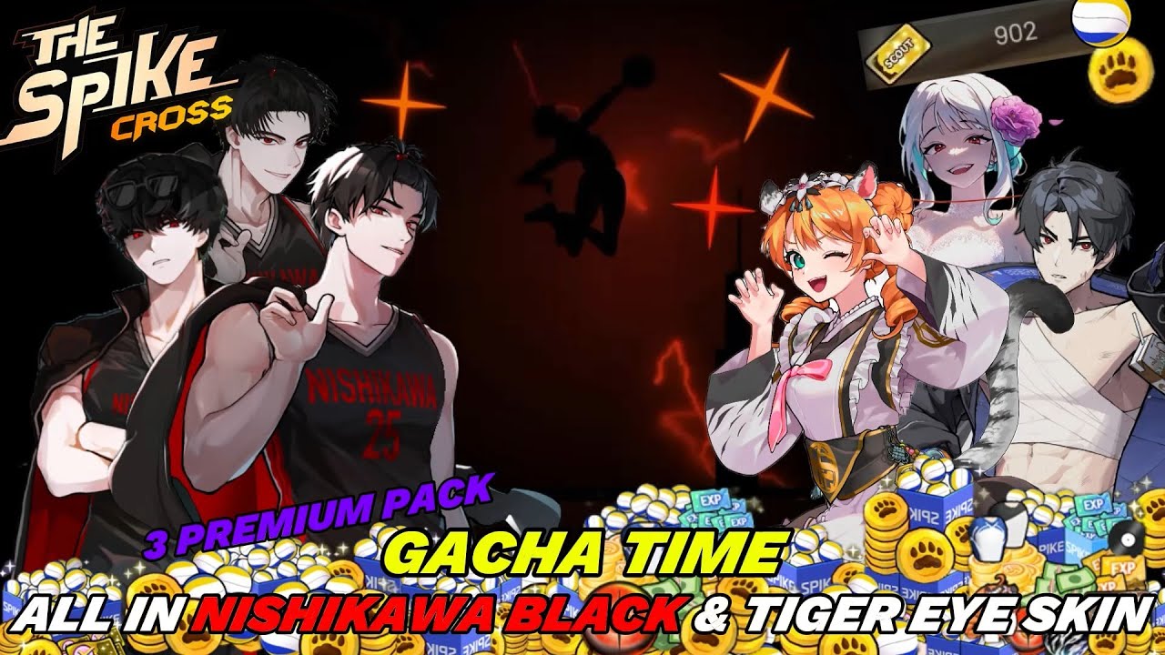 Gacha Time 3 Special Premium Pack, All in Nishikawa Black & Tiger Eye Skin - The Spike Volleyball