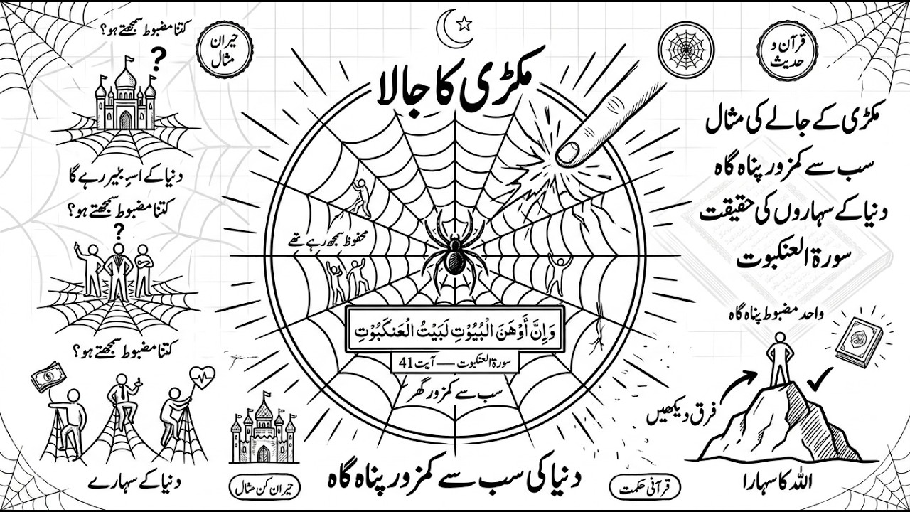 مکڑی کے جالے کی مثال | دنیا کی سب سے کمزور پناہ گاہ کون سی ہے | قرآن کی حیران کن مثال