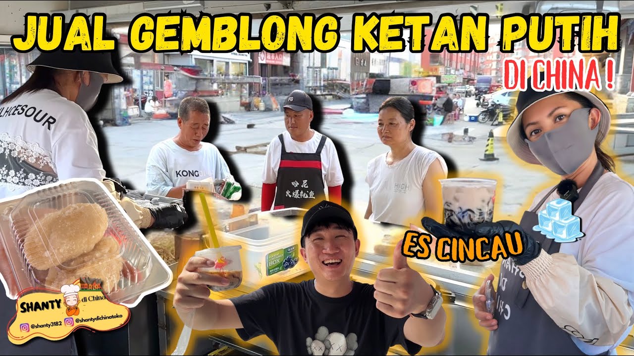 PANAS SEKALI! HARI INI JUAL GEMBLONG KETAN PUTIH DITABUR SALJU + ES CINCAU, SEMUA PADA BILANG SEGAR