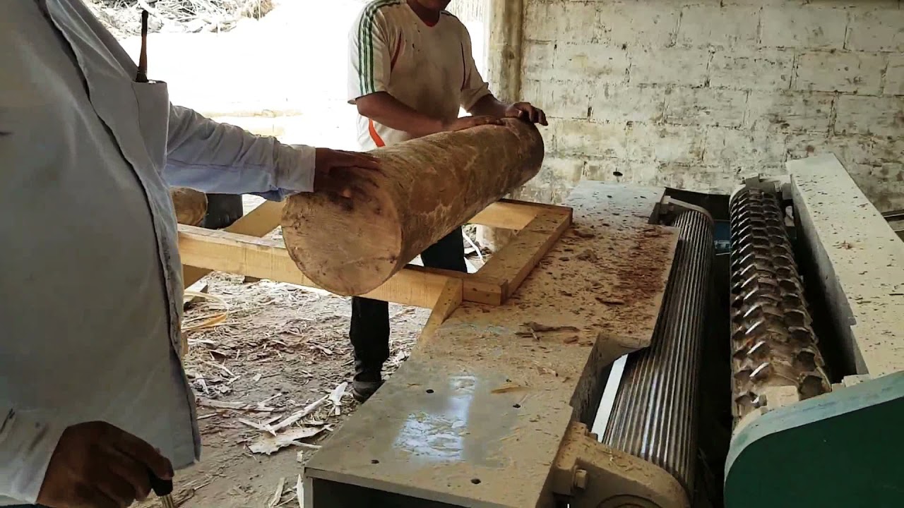 Maquinaria para desenrollar chapa de madera para fabricación de triplay