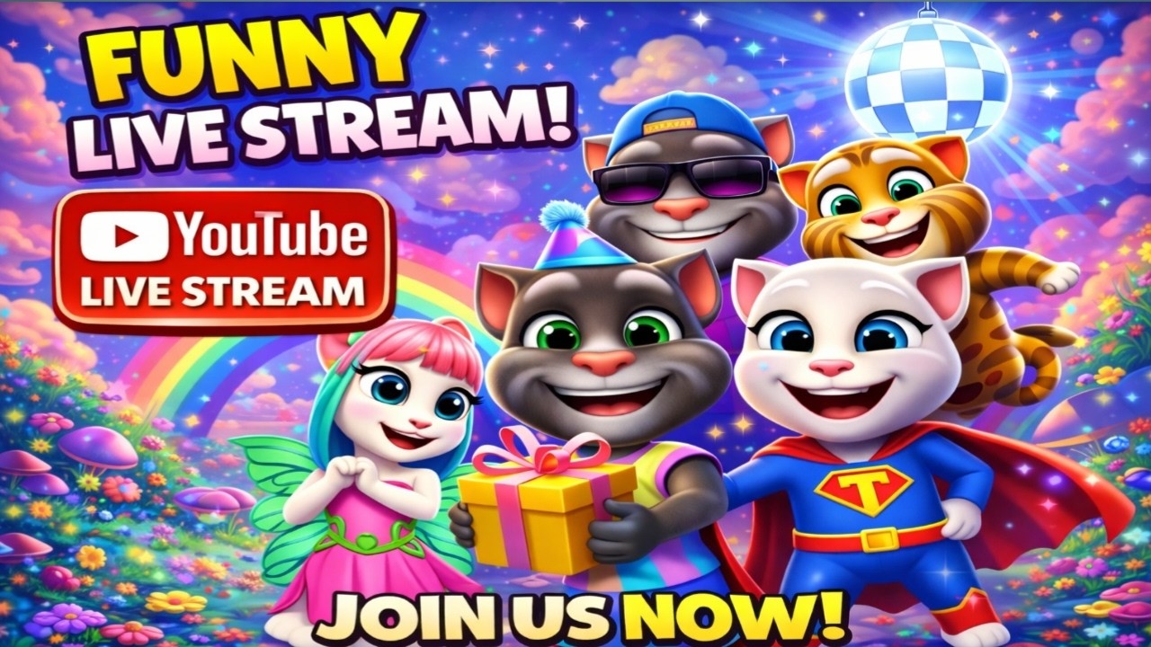 🔴 My Talking Tom Live 😱 Non-Stop Fun & Challenges 🤩 #FunnyTom #TalkingTom #Live