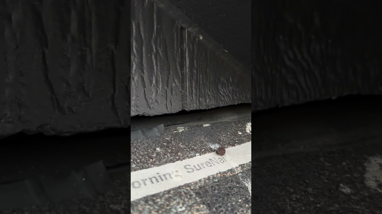 No step flashing = direct hole into attic. #roofing