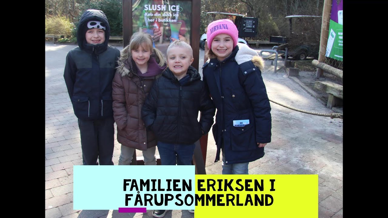 Familien Eriksen på tur i Fårup Sommerland