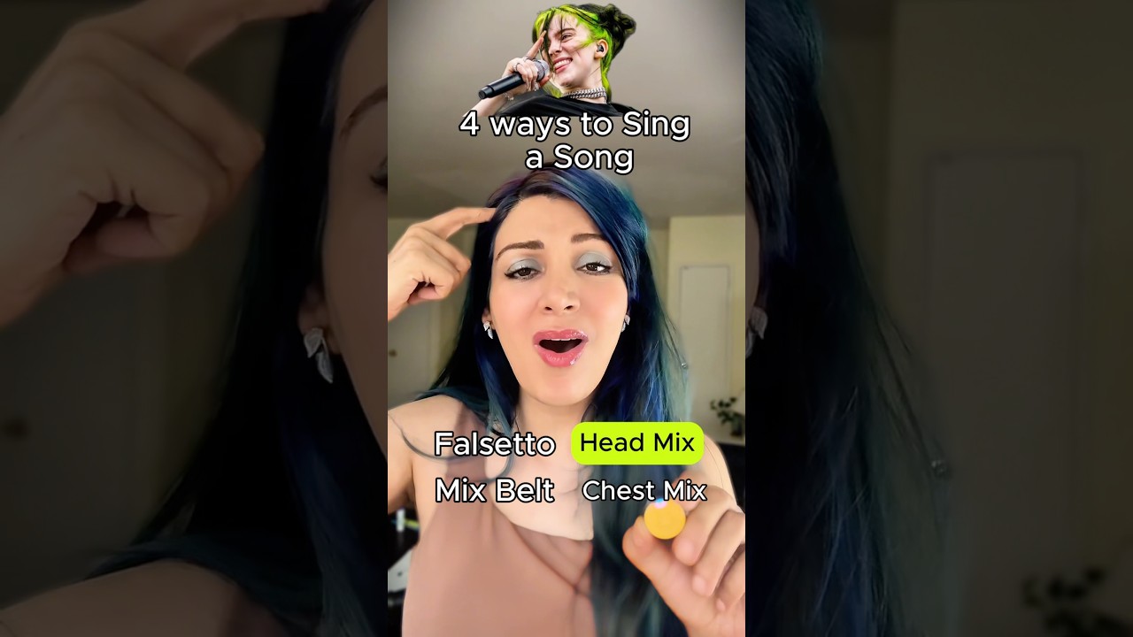 How to sing a song in 4 different vocal registers/styles 👀| Falsetto-Head-Mix-Chest