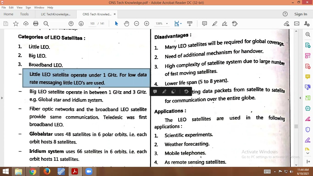 ONS 4.12 LEO, MEO, GEO Satellites