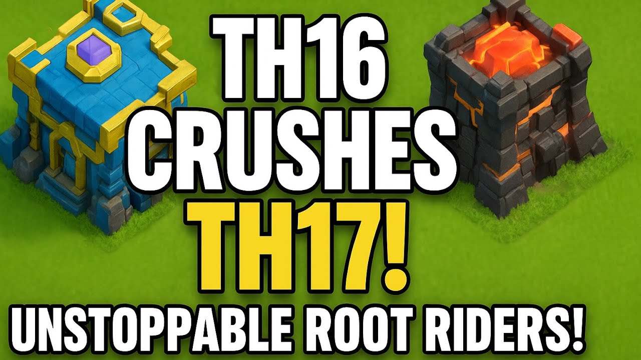 TH17 Gets Wrecked by TH16 | Root Rider + Warden Walk Strategy | CoC War