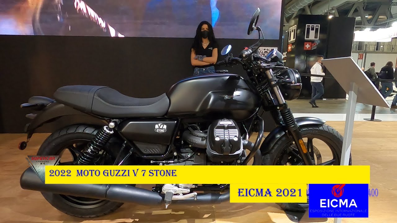 2022 Moto Guzzi V7 Stone  Walkaround Eicma 2021 Milan