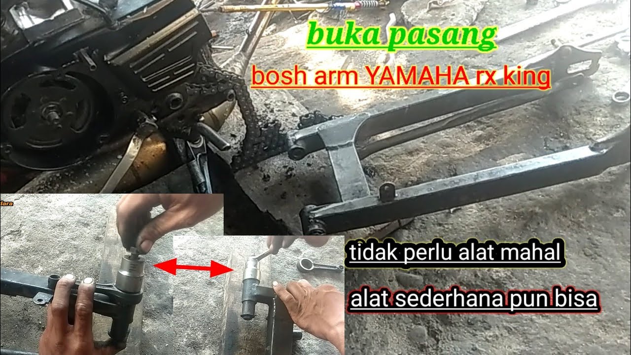 cara melepas bosh arm #yamaha_rxking_135cc