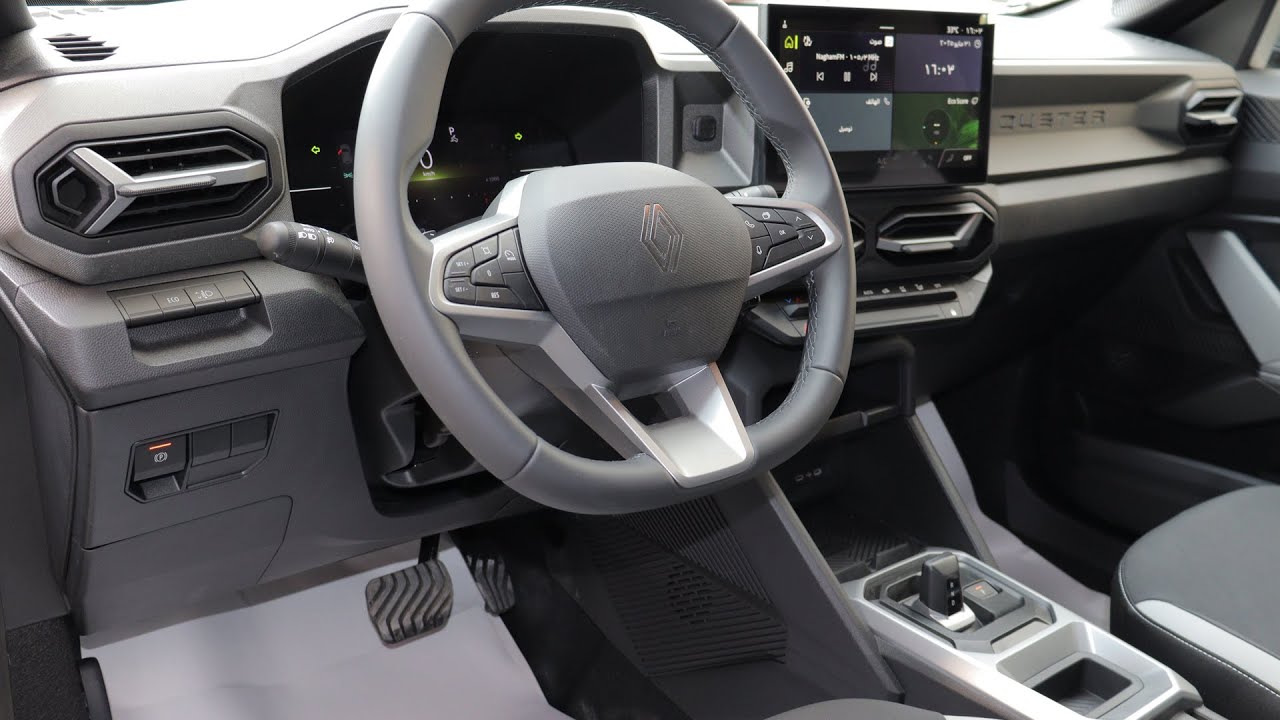 Renault Duster 2026 Techno, Oxide Green, обзор интерьера