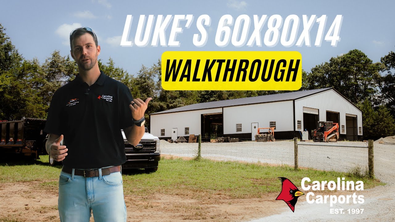 Luke's 60x80 Metal Building w/ Carolina Carports