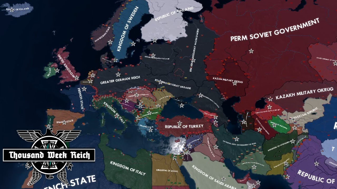 HOI4 TWR Timelapse [1952-1967] [AI Only]: The Death of Fascism