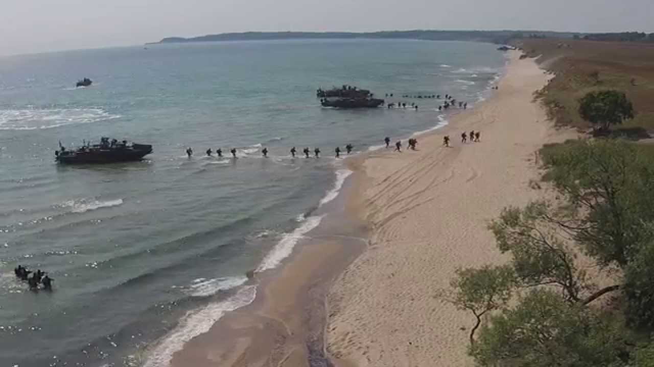BALTOPS 2015 Amphibious Landing Assault Exercise on the Beaches of Sweden