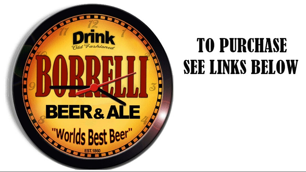 BORRELLI BEER ALE WALL CLOCK