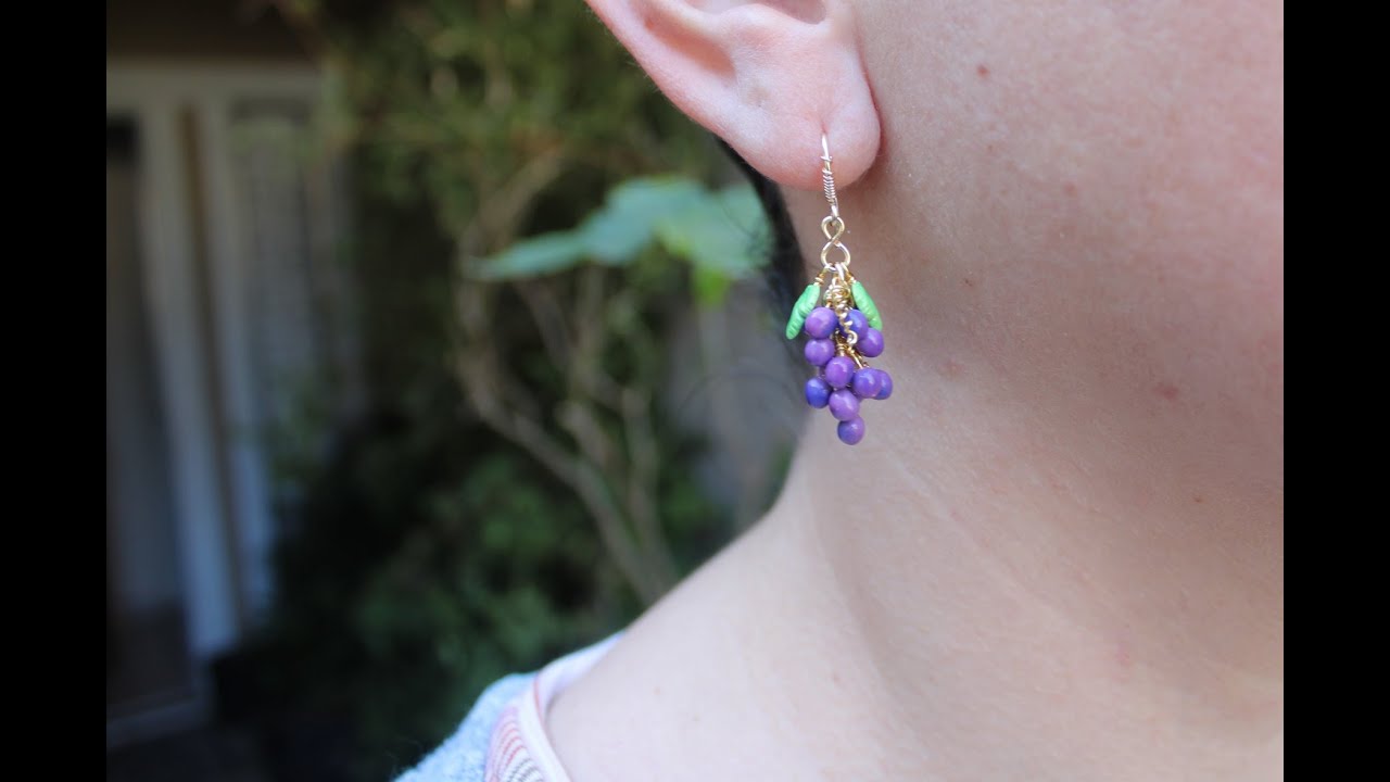 COMO HACER ARETES DE RACIMO DE UVAS PARA EL AÑO NUEVO