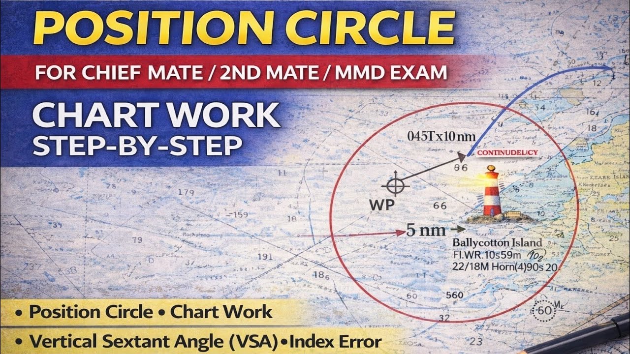 Position Circles in Chart Work — Radar Ranges, Vertical Angles & VSA index error | Mates MMD Exam