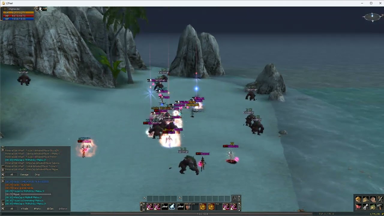 PvP na Party Farm do L2Feel 75x Part 2