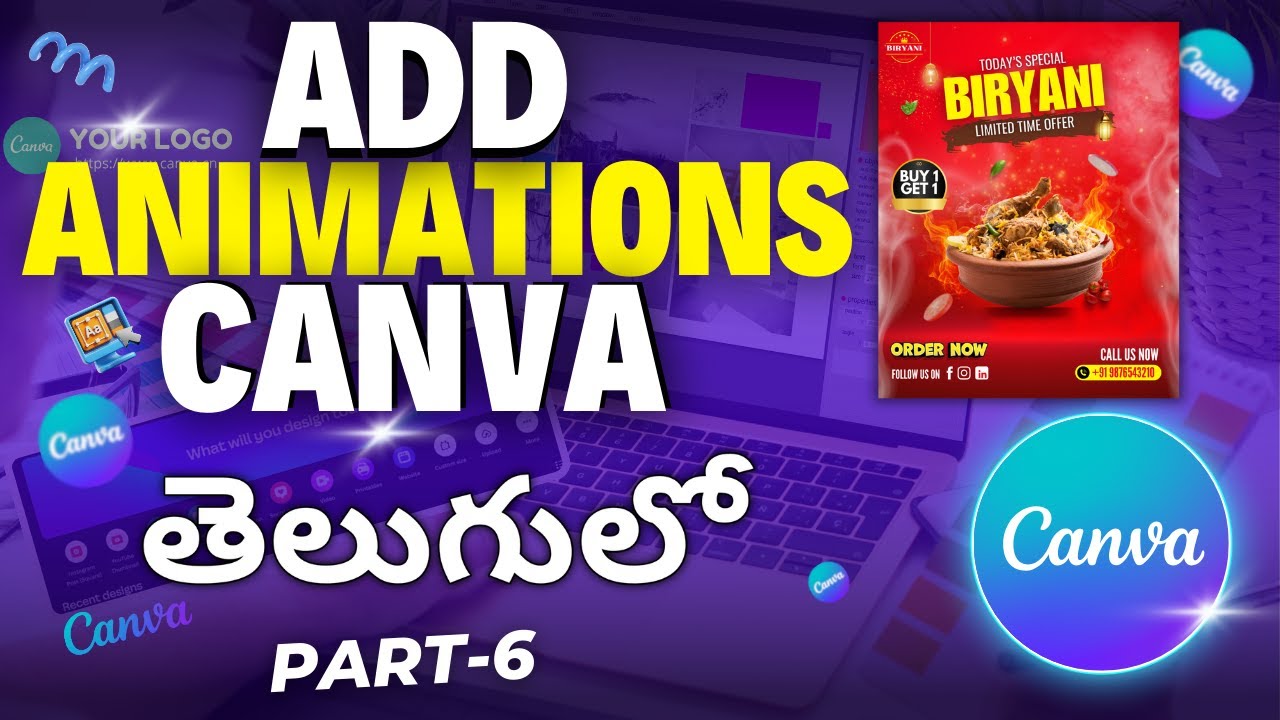 How to Add Animations using Canva in Telugu 2025 | Canva Tutorial in Telugu #canva #canvatutorial