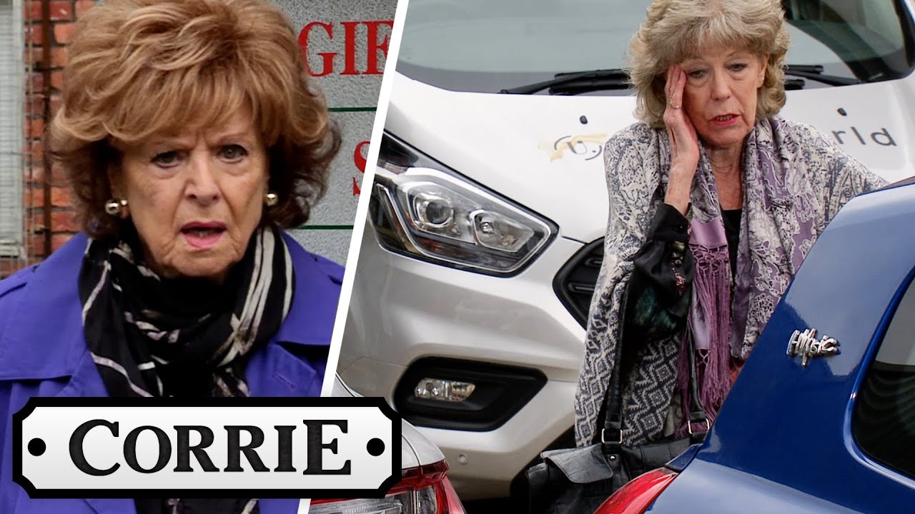 Audrey Crashes In to Rita's Car | Coronation Street