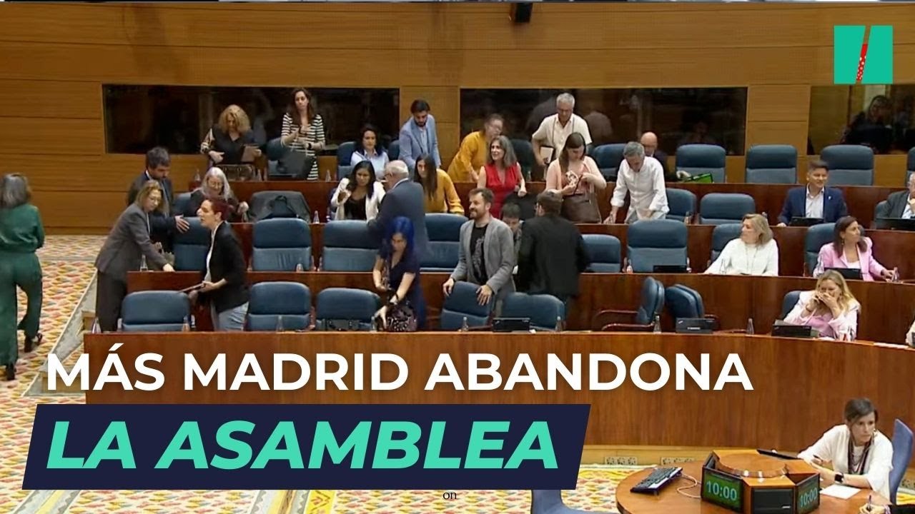 Más Madrid abandona la Asamblea después de que el PP censurase a uno de sus diputados