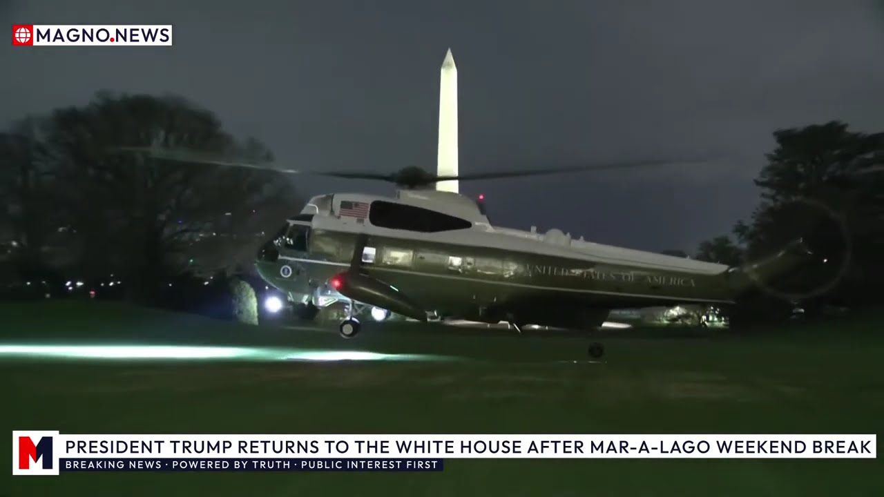 🇺🇸 Donald Trump Returns to The White House after Mar-a-Lago Weekend Break [LIVE]
