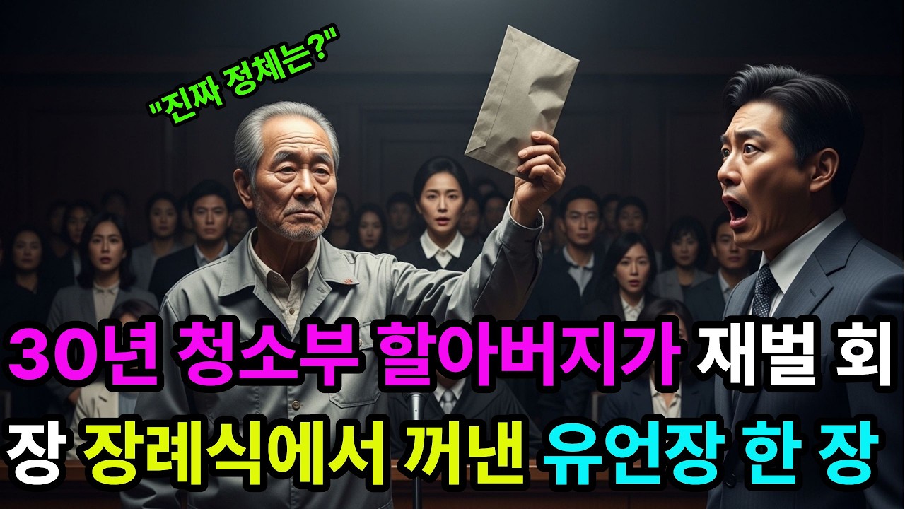 30년 청소부 할아버지가 재벌 회장 장례식에서 꺼낸 '유언장 한 장'...법정이 조용해졌다 ㅣ노후사연ㅣ감동사연ㅣ사연라디오ㅣ오디오북