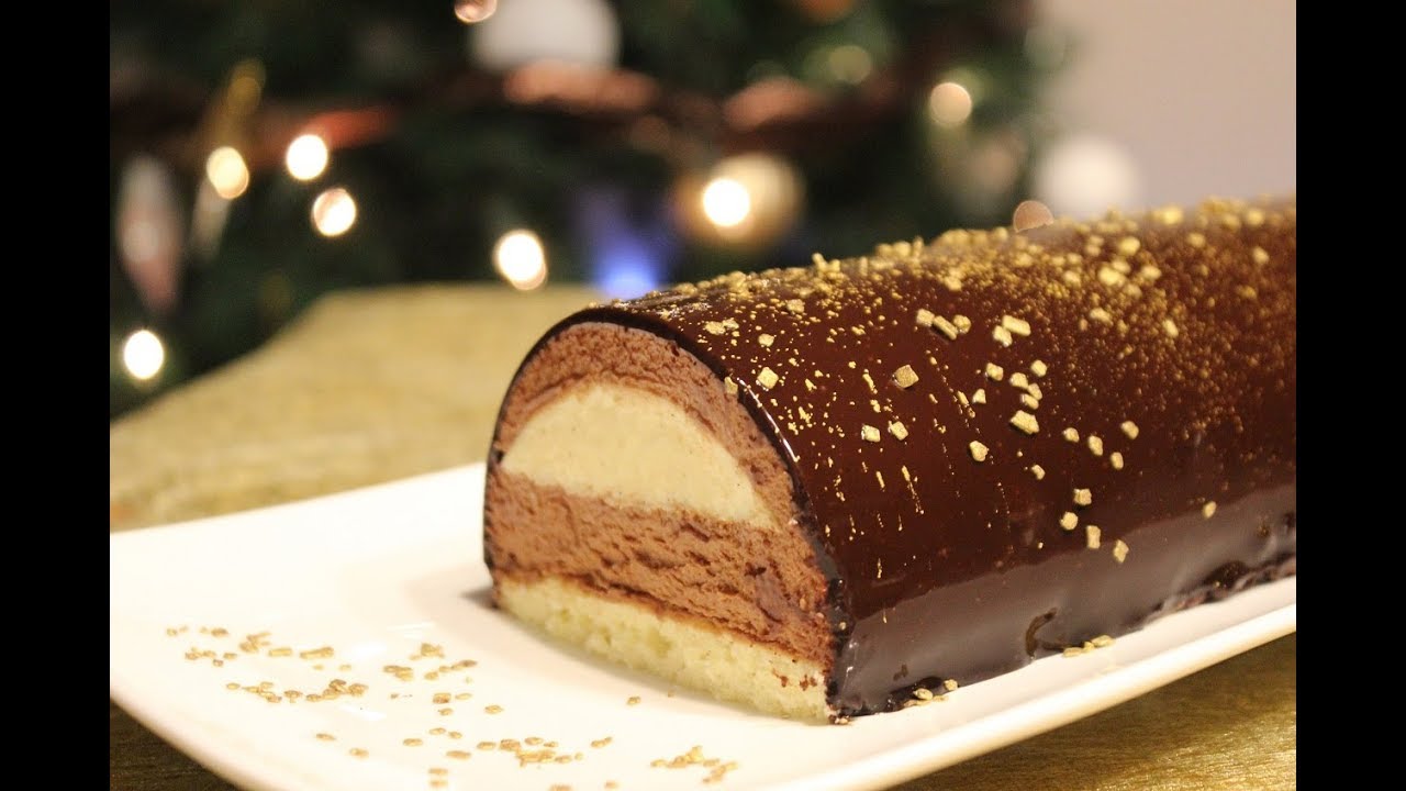 Bûche chocolat caramel crème brûlée