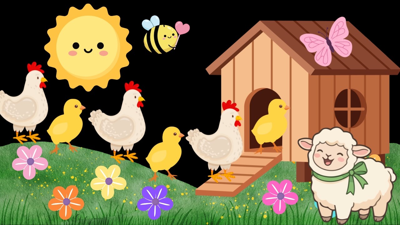 Spring Farm Animals Baby Sensory Video with High Contrast and Visual Stimulation #babysensoryvideo