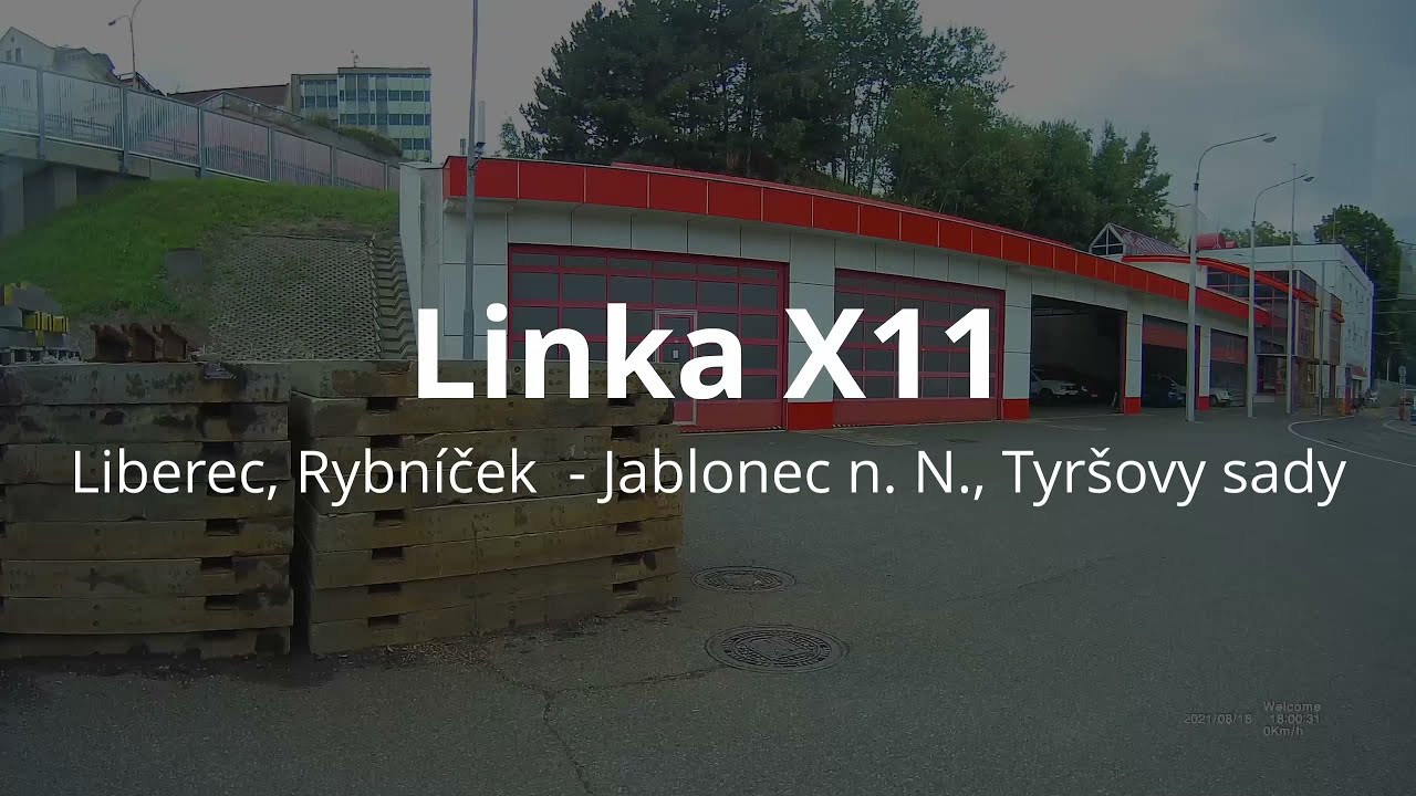 Linka X11: Liberec, Rybníček - Jablonec nad Nisou, Tyršovy Sady