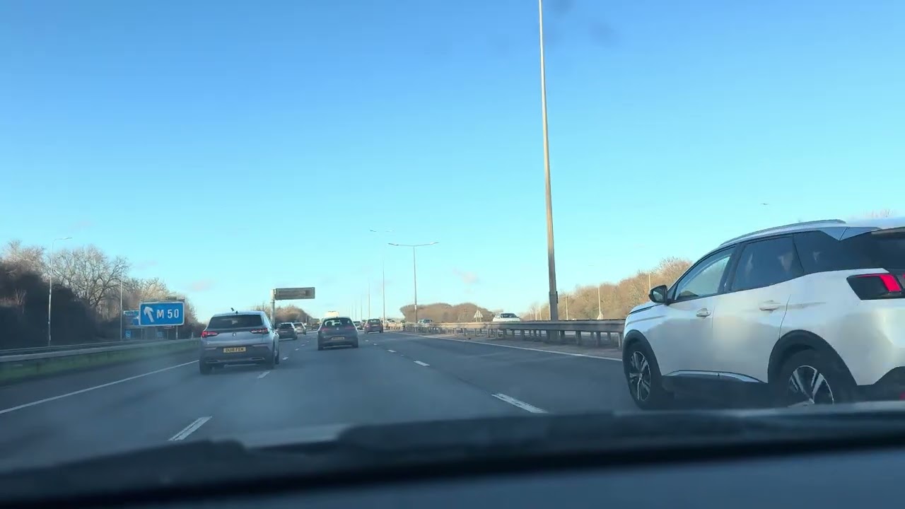 ASMR | UK Motorway Driving, M5 Motorway | No Music, No Talking | 