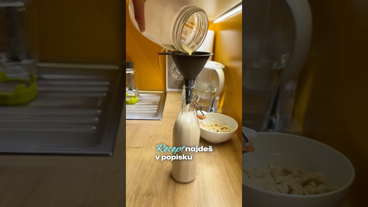 Ke&scaron;u ml&eacute;ko ze 2 ingredienc&iacute;. #recipe #fit #kesu #milk #mleko #homemade #healthyfood #healthyrecipes