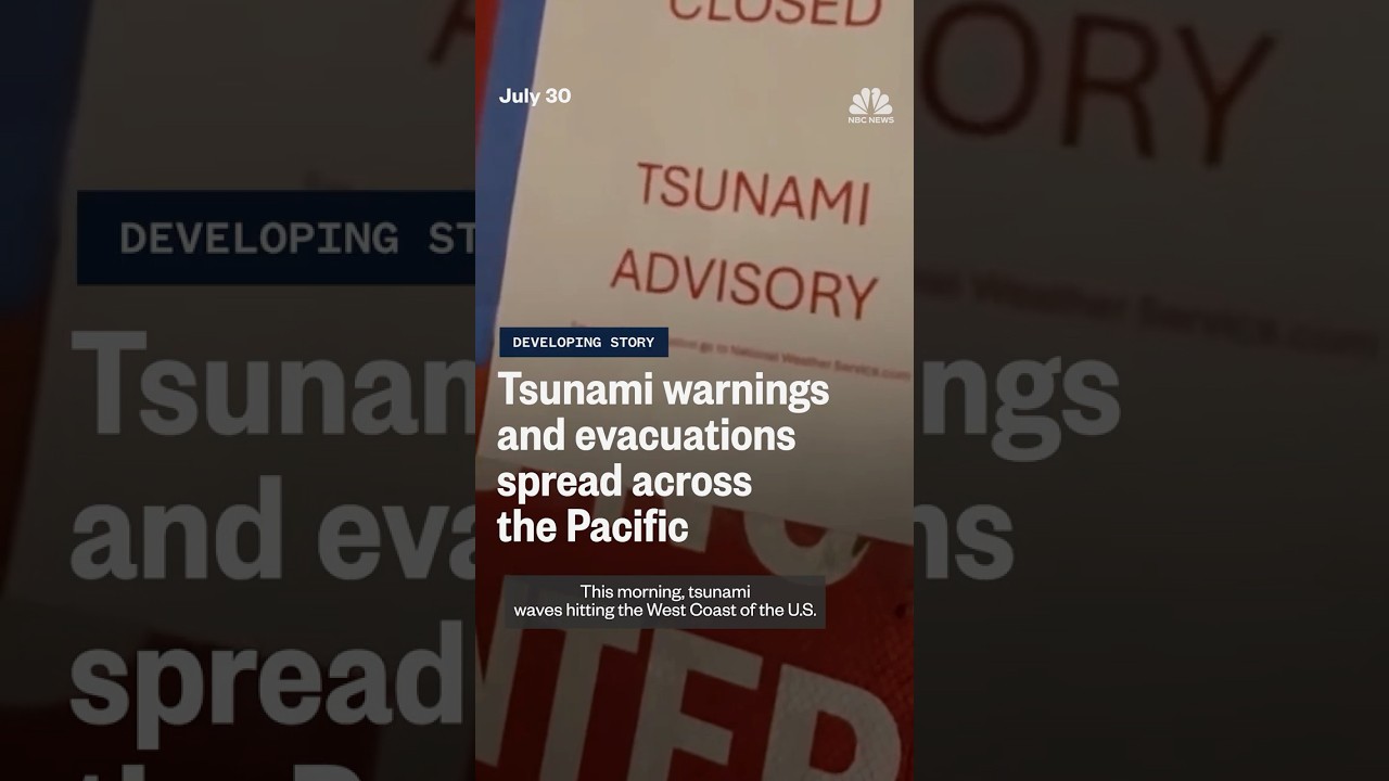 Tsunami warnings and evacuations spread across the Pacific