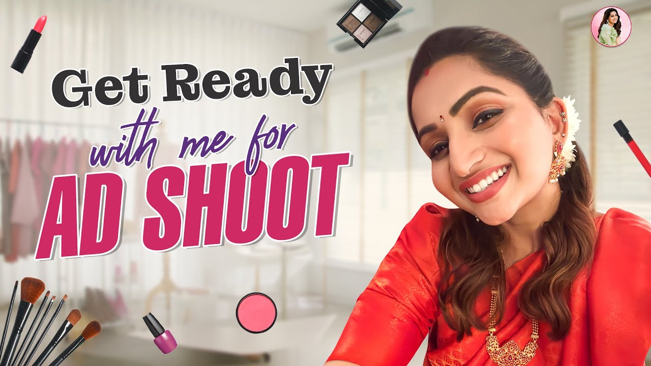 Dewy Make up and Twisted Hairstyle | AD Photoshoot | Nakshathra Nagesh