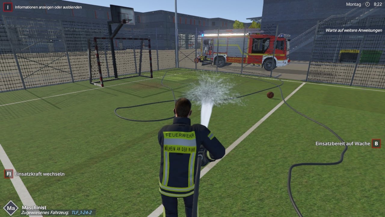 Kurzvideo 112 Feuerwehr Simulator so spielt die Feuerwehr Fussball