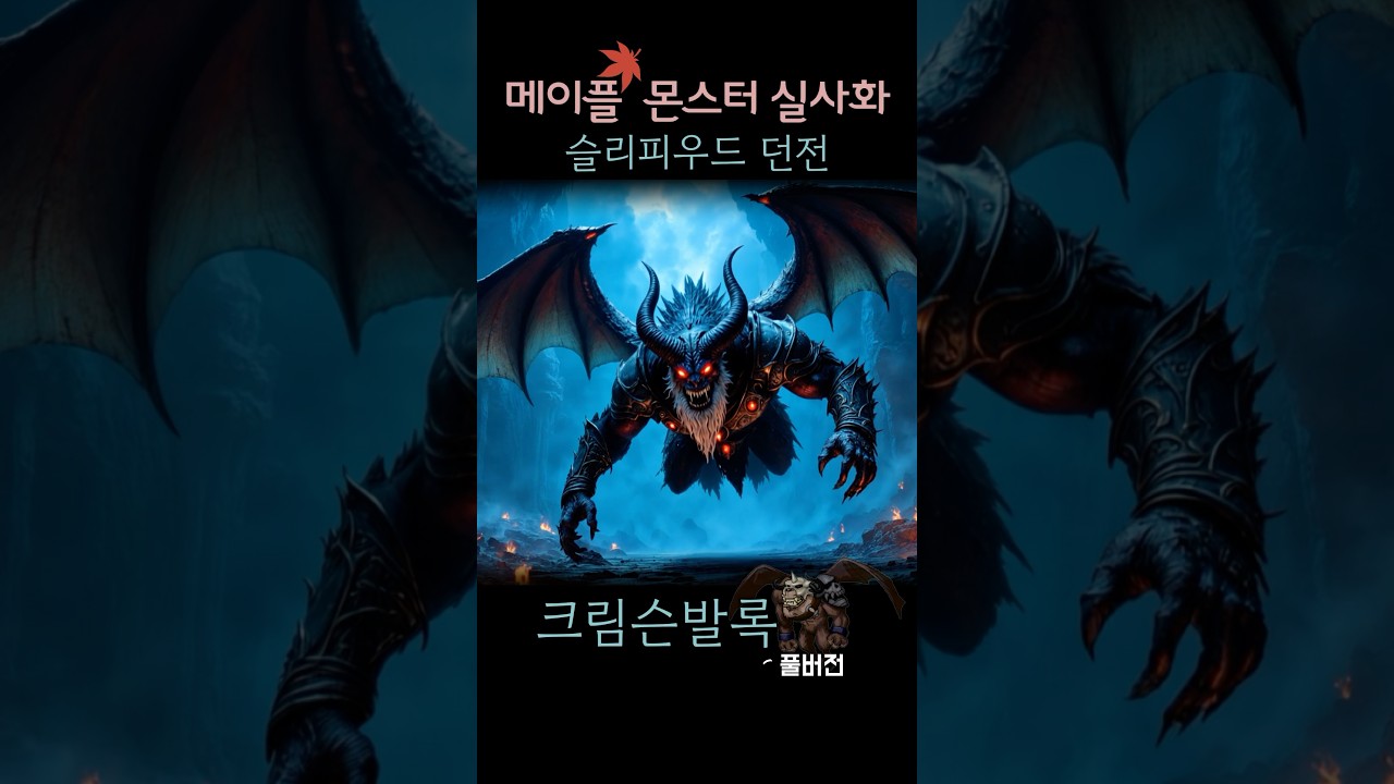 메이플 슬리피우드 던전 몬스터 실사화