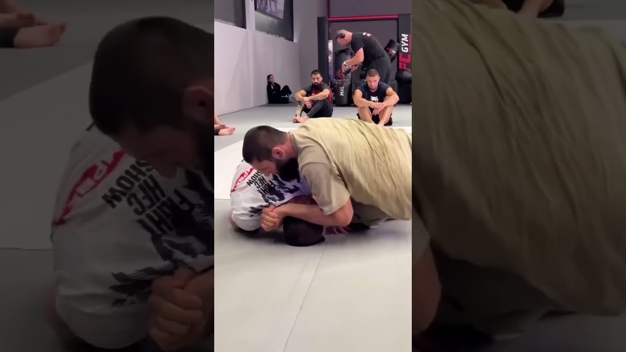 Khamzat vs Rockhold grappling 😲#khamzatchimaev #lukerockhold #khabib #ufc #mma #Joerogan #wwe