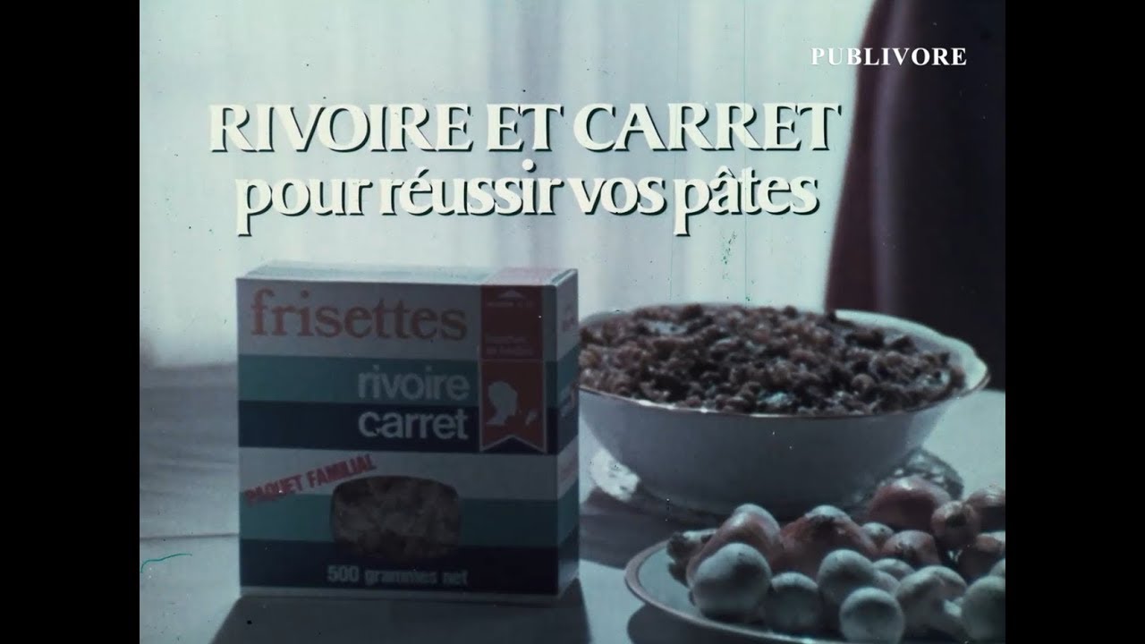 P&acirc;tes Rivoire et Carret - Pub avec Coluche (1972)