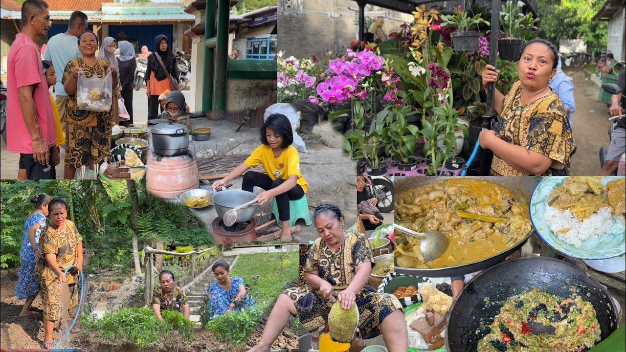 KE PASAR BARENG PAK B || BELI BUNGA DAN BUKA LAHAN PERKEBUNAN || ADEK ALICE MASAK