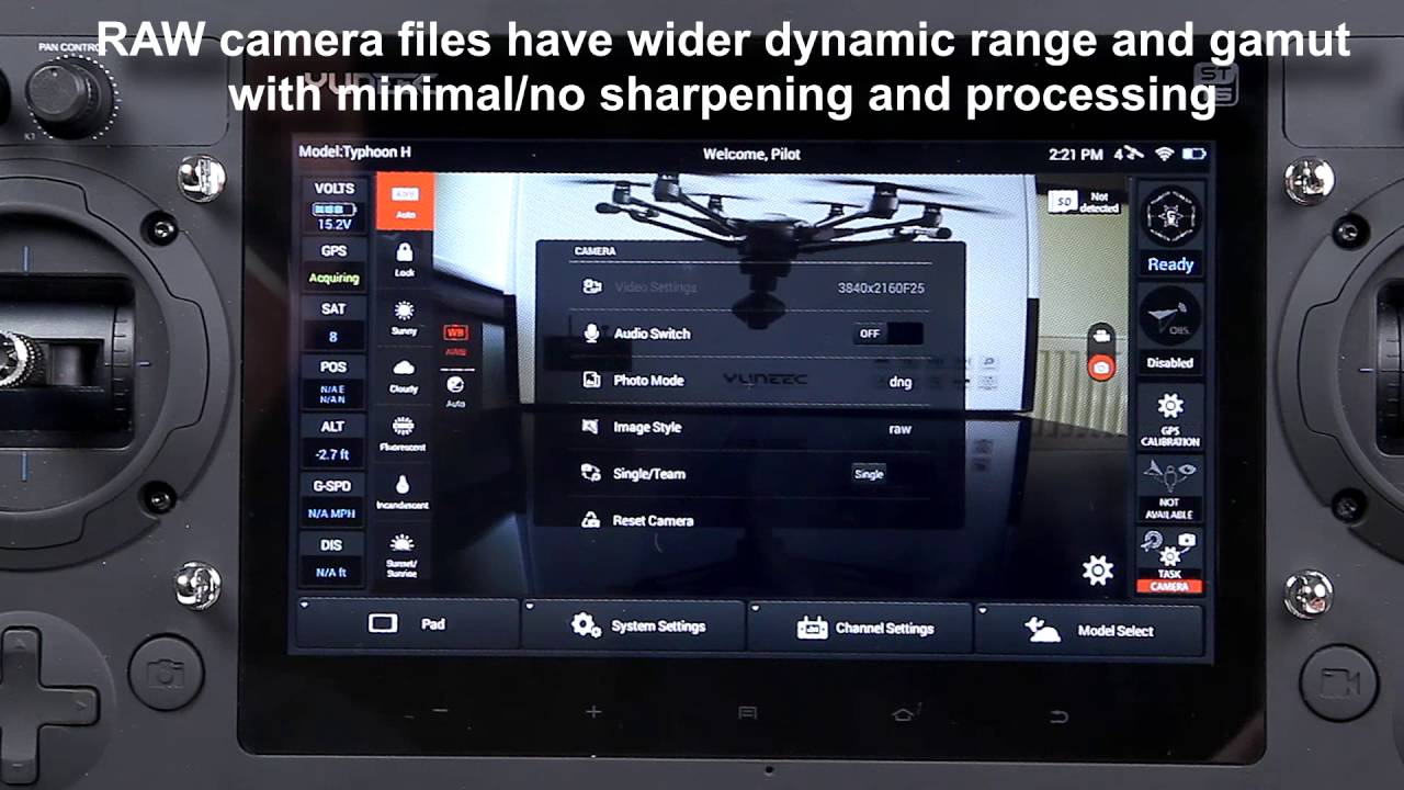 Yuneec ST16 full review PART 3 Camera settings Tablet functions
