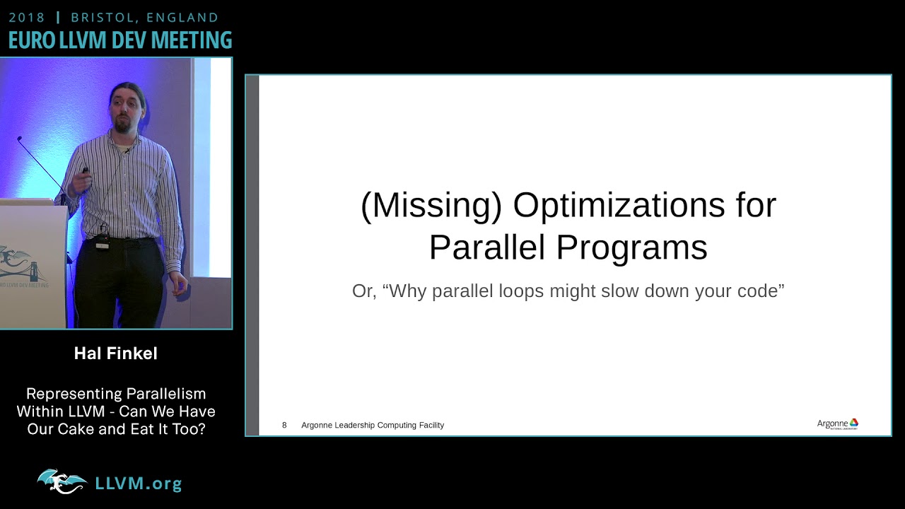 2018 EuroLLVM Developers&rsquo; Meeting: H. Finkel &ldquo;Representing Parallelism Within LLVM&rdquo;