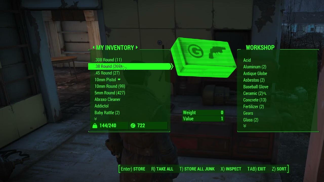 How To Access Stored Items in Workshop in Fallout 4