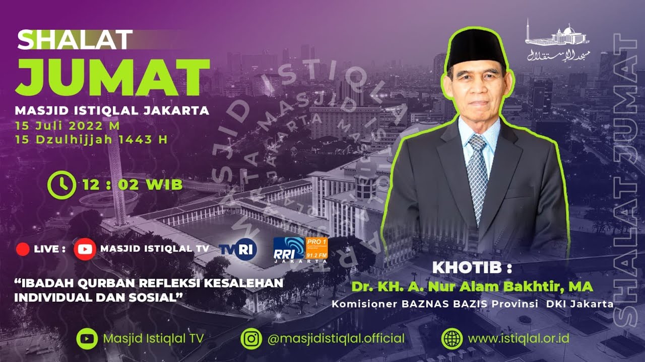 🔴 [ LIVE ] SHOLAT JUM'AT MASJID ISTIQLAL