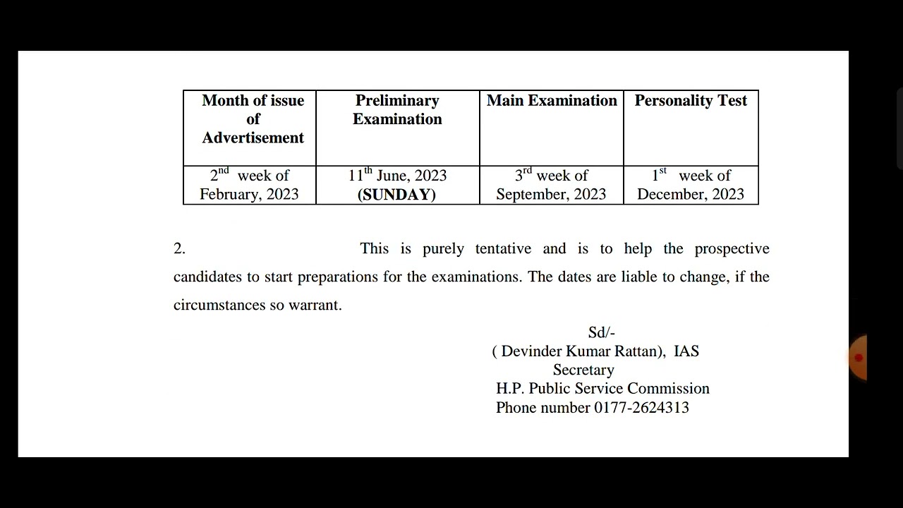 HPAS/HAS PRE AND MAINS Examination Date Out For 2022-23