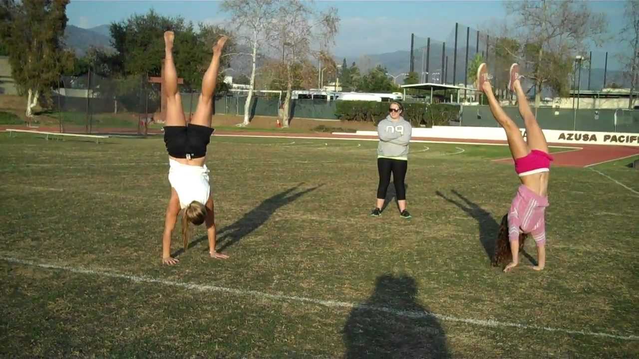 Handstand Competition on the field