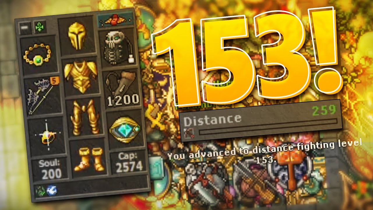BIGGEST SKILL EVER SEEN IN TIBIA PALADIN WITH 256 DISTANCE SKILL! TOP 1 TIBIA!! #tibiaferumbrinha