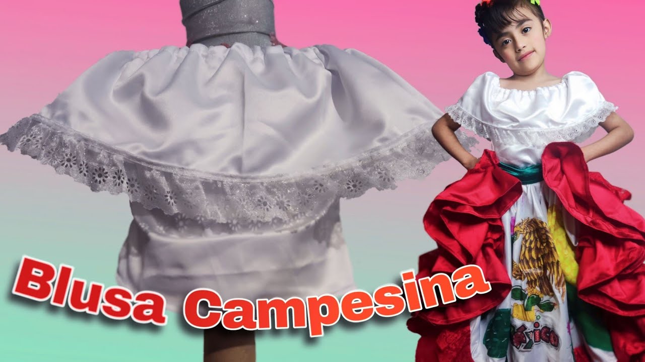 Cómo hacer blusa campesina para bailables típicos fácil y rápido