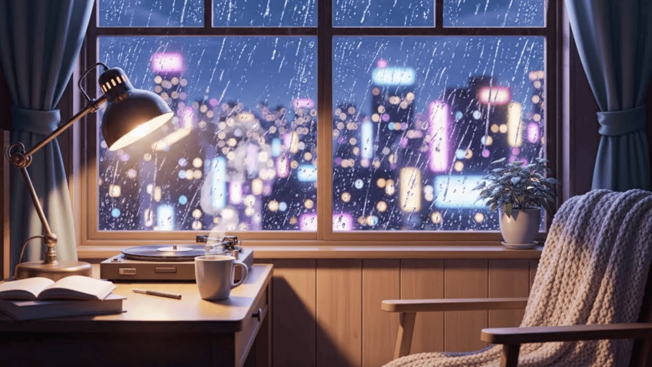 Tokyo Midnight Rain 🌙 Cozy Bedroom Ambience