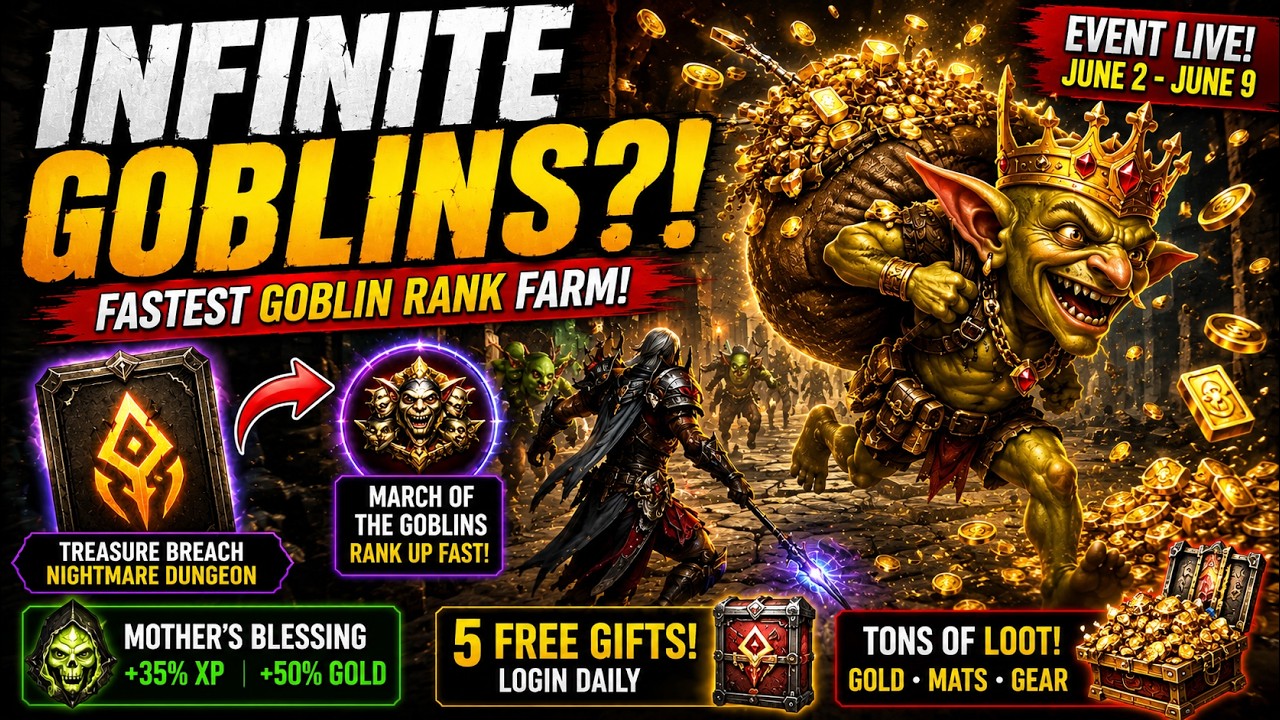 INFINITE Treasure Goblin Farm! Fastest March of the Goblins Rank, XP Boost, Gold Boost & FREE GIFTs!