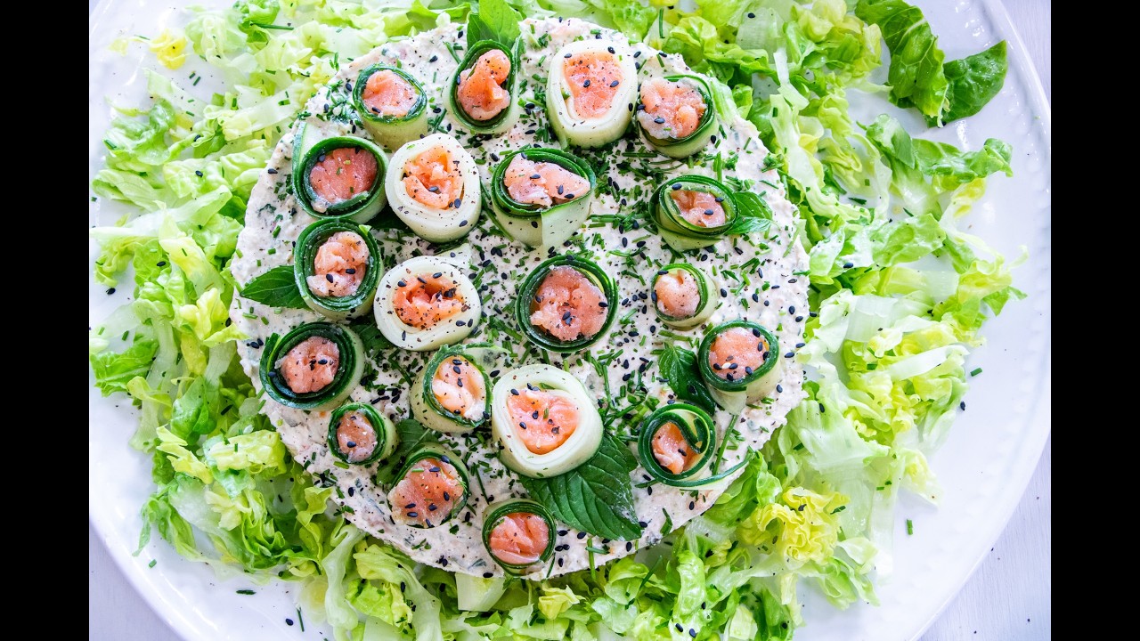 Cooks playground_Smoked Salmon Cheesecake with Lemon, Caper & Dill Cream